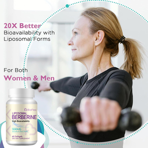 Suplemen Kapsul Lunak Berberin HCL Organik 1500mg Label Pribadi OEM Terlaris Amazon untuk Mendukung, Teruji oleh Pihak Ketiga - Product Image 3