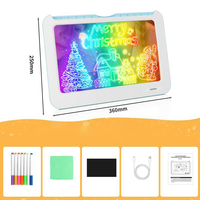 Tablette de dessin LED rechargeable pour enfants, bloc magique lumineux RGB, tablette de dessin néon, 1000 mAh, cadeau éducatif créatif, jouet