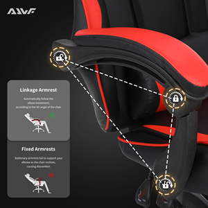 Chaise de jeu ergonomique pivotante pour PC, chaise de <span class=keywords><strong>bureau</strong></span> inclinable, chaise de course, chaise inclinable réglable avec repose-pieds, Silla <span class=keywords><strong>Gaming</strong></span> - Product Image 4