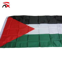 Inventaire en vrac en gros 150*90cm drapeau de Palestine en polyester promotionnel en forme de rectangle avec Nuoxin