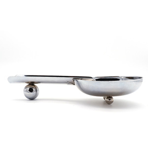 Stainless Steel Single Slot Cigar <b>Ashtray</b> Round Minimalist Design Portable For Home And Travel - Product Image 3