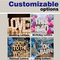 Chiffres LED 4 pieds, enseigne lumineuse personnalisée pour mariage, anniversaire, décoration de fête, intérieur/extérieur, lettres lumineuses