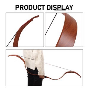 Arco Recurvo Mongol SPG para Caza y Entrenamiento, con Empuñaduras de Madera Hechas a Mano, Palas Desmontables de 25 Libras, Equipo de Arquería Tipo Longbow - Product Image 6