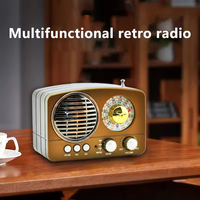 Radio FM rétro, haut-parleur Bluetooth, lecteur MP3 avec carte USB et TF, récepteur multimédia stéréo, mini lecteur de musique portable, radio décorative vintage