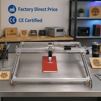 Mini routeur CNC pour la sculpture sur bois, pierre, MDF, grande taille 50x65cm, machine de gravure laser refroidie par air avec contrôle GRBL, Graveur Laser