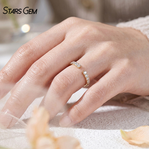 แหวนแต่งงานเพชรทรงกลมเจียระไนแบบบริลเลียนท์ 1.9 มม. ทองคำแท้ 10k จาก Starsgem - Product Image 2
