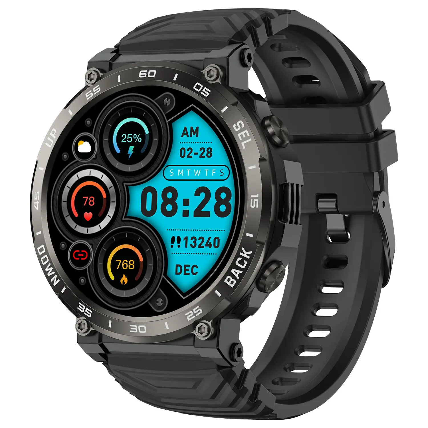 S56 Ultra Smart Watch with TFT Display Touch Screen and APP Control Waterproof IP68 for Android and iOS, dial and answer calls