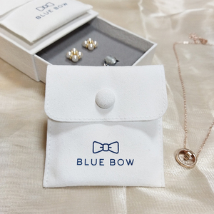 Bolsa de Joyería de Gamuza Rosa con Logotipo Grabado, con Caja y Almohadilla Interior, Bolsas de Joyería de Microfibra de Gamuza - Product Image 6