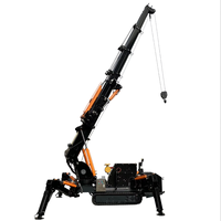 Grue araignée télécommandée de 1,2 tonne à 3 tonnes, grue à bras articulé, petite grue araignée de 3 tonnes