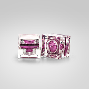 3 Gam Mini Vuông Nhựa Loose Powder Container Rỗng Mỹ Phẩm <span class=keywords><strong>Acrylic</strong></span> Rõ Ràng Màu Hồng Mặt Kem <span class=keywords><strong>Jar</strong></span> - Product Image 6