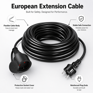 Waterproof Custom EU CEE Global Extension Cord Reel 16A 250V 4000W Heavy Duty Fire Retardant <strong>Outdoor</strong> <strong>Power</strong> <strong>Cable</strong> - Product Image 2