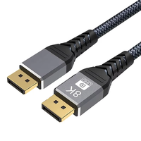 Câble vidéo de jeu haute définition 8K 4K 1.4, câble coaxial torsadé en PVC, 0.5M-2M pour moniteur PC