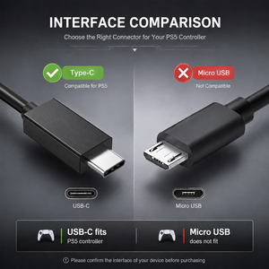Câbles d'alimentation personnalisés, câble de charge USB <span class=keywords><strong>PS5</strong></span>, OEM, anti-jaunissement, câble de charge rapide - Product Image 5