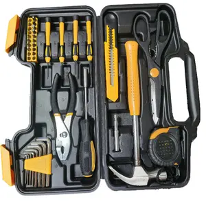 Huishoudelijke Gereedschapsset Handgereedschap Set Gereedschapskist Met Home Tool Kit Hamer Level Auto Lock Meetlint Tang