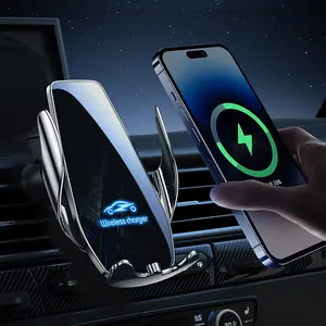 15W Fast Charging Auto Clamping Car Charger Phone Mount Phone Holder Fast Magnetic Car Wireless Charger