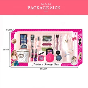 Sac pour enfants, mignon bébé rose petit téléphone portable cosmétique rouges à lèvres princesse jouer argent bijoux porte-monnaie <span class=keywords><strong>maquillage</strong></span> jouets pour filles - Product Image 6