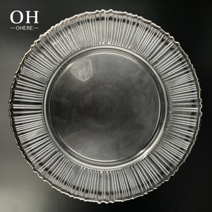 Ensemble de vaisselle de luxe écologique en cristal transparent, <span class=keywords><strong>assiettes</strong></span> de présentation rectangulaires, <span class=keywords><strong>verres</strong></span> faits à la main au design rétro - Product Image 1