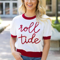 Logo personnalisé haut en tricot tricots de haute qualité coton été à manches courtes décontracté paillettes rayure broderie tricoté t-shirts pour femmes