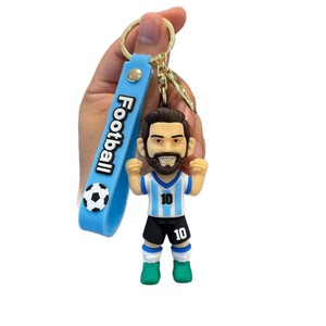 Porte-clés pendentif en PVC motif dessin animé, étoiles du football transfrontalières (<span class=keywords><strong>Ronaldo</strong></span>), breloque pour sac à dos, petit cadeau, vente en gros - Product Image 5