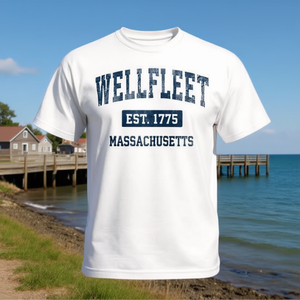 Wellfleet Massachusetts Est 1775 T-shirt sportiva vintage - Product Image 3