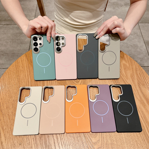 Nuova Custodia Ultra-sottile Effetto Pelle Opaca con Cornice in Metallo e Guscio Rigido in PC per <span class=keywords><strong>Samsung</strong></span> S25 S24 S23 Ultra Plus <span class=keywords><strong>A53</strong></span> A33 A23 - Product Image 1