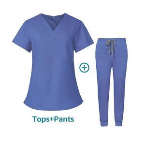 ชุดเครื่องแบบโรงพยาบาลคอวีชุดสครับทางการแพทย์เสื้อผ้าป้องกันน้ำหนักเบา & ทนทานมีความยืดหยุ่นนุ่มและเป็นมืออาชีพ - Product Image 3
