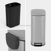 Poubelle à pédale en acier inoxydable 8L pour la maison, la cuisine et l'hôtel.