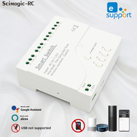 Ewelink G0103 Interrupteur intelligent universel pour la domotique, contrôleur de porte de garage intelligent WiFi 4CH 7-32V 433MHz sans USB sans RF