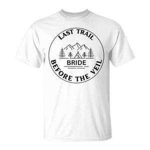 Camiseta de senderismo Last Trail Before The Veil Bride, unisex, para adultos, cuello redondo, manga corta, estampado en serigrafía - Product Image 1