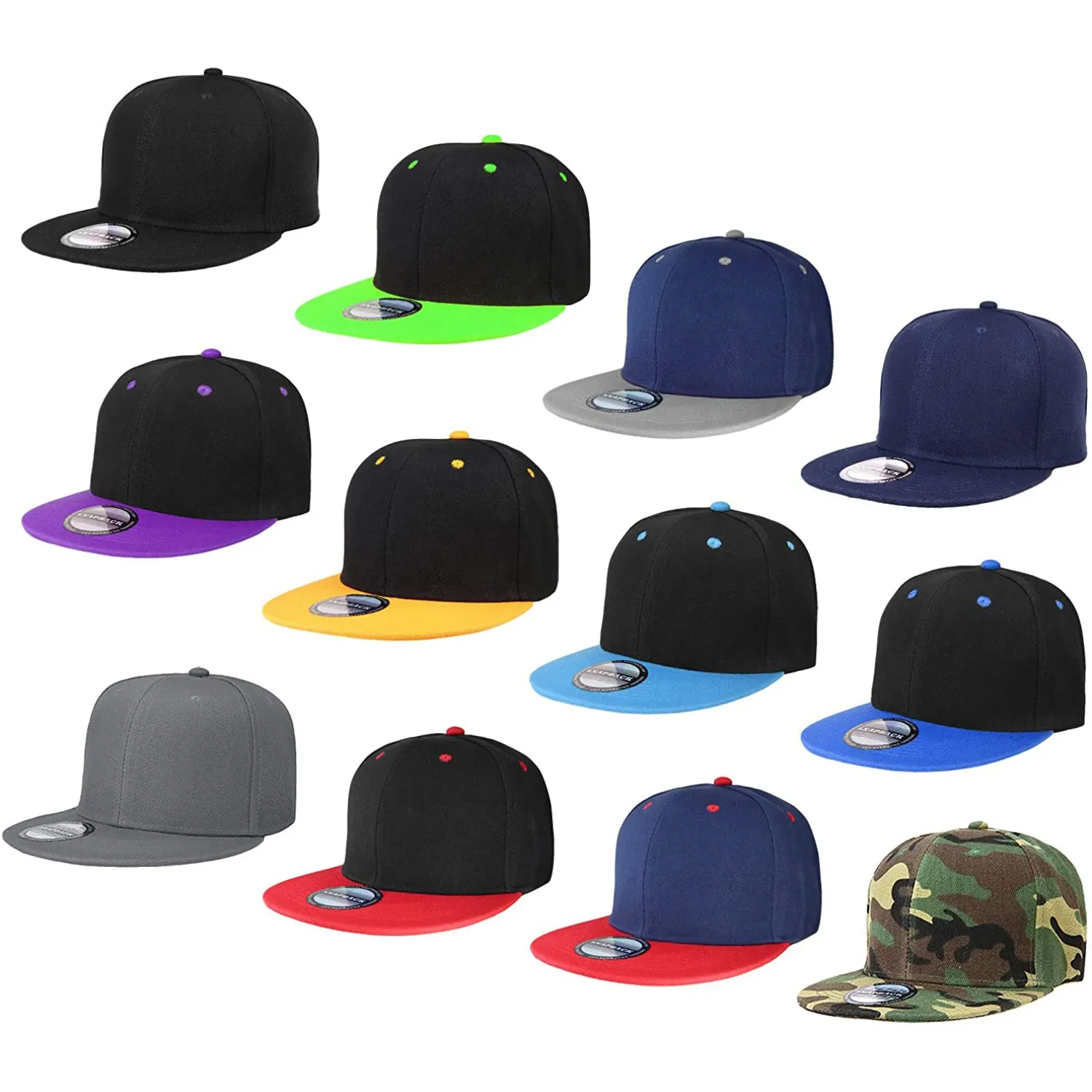 โรงงานที่กำหนดเองโลโก้ของคุณเองคลาสสิก Oem ว่างเปล่าธรรมดาปรับแต่ง Snapback หมวกหมวก