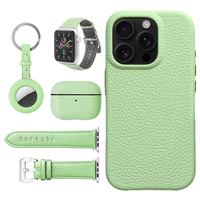 Étui de téléphone portable personnalisable en cuir pleine fleur antichoc avec design épuré pour iPhone 15 16 17 18 Pro Max Duo