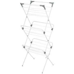 Portable grand métal pliable mobile <span class=keywords><strong>sèche</strong></span>-vêtements debout pliable blanchisserie vêtements étendoir support - Product Image 5