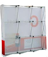 Affichage Personnalisé Tissu Tendu Pop-Up pour Exposition 20ft 10ft 8ft 3x4 Support de Bannière Courbe Droite Rétractable
