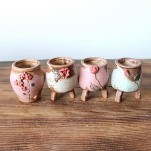 Msh phong cách Hàn Quốc tay sơn gốm mọng nước nhỏ Chậu hoa ngón tay cái trồng - Product Image 4