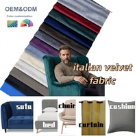 Tissu d'ameublement en velours italien de luxe, couleurs variées, textile durable pour meubles, 280 cm, certifié, sur mesure pour rideaux d'hôtel