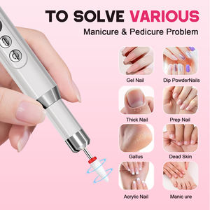 Machine à polir les ongles électrique portable conique, 3 modes, lumière LED, moteur sans balais haute vitesse, rechargeable par USB, professionnel - Product Image 2