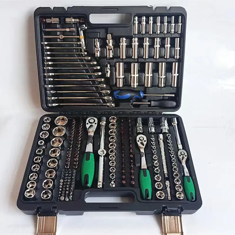 216Pcs Socket Wrench Kits Auto Repair Tool Socket Ratchet Spanner Sets for Home Hardware Kit Tool Boxes with Plastic Box Package