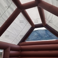 Nouvelle Conception, Vente Chaude : Tente Chalet Gonflable en Bois, Structure Gonflable pour Fêtes et Événements