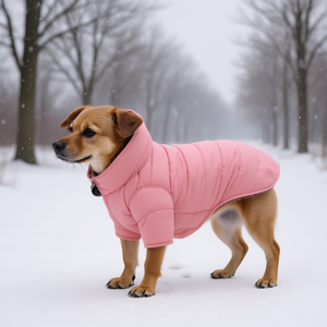 Manteau d'hiver pour chiens Xxs 18 cm, couleur abricot, vêtements pour animaux de compagnie, veste chaude - Product Image 3