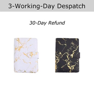 Carnet de budget A6 en marbre noir et blanc doré, personnalisable, idéal pour les cadeaux – Meilleures ventes - Product Image 3