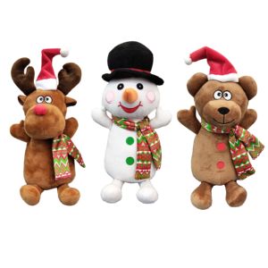 <span class=keywords><strong>U</strong></span>-PETS Fabricant personnalisé en peluche grinçant jouets interactifs de chien De Noël - Product Image 1