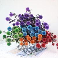 Bouquet Naturel de Haute Qualité Kainking, Echinops Éternel, Fleurs Séchées Préservées dans du Gel de Silice, Fête des Mères, Nouvel An, Noël, Pâques
