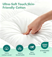 Surmatelas matelassé AOSEN 100% coton, garnissage en alternative au duvet de polyester, surmatelas doux et moelleux avec coins élastiques