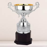 Trophée de compétition en métal pour football et golf, modèle 172, design Cheval Doré, personnalisable avec logo imprimé