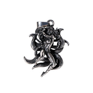 การ์ตูนย้อนยุคจิ้งจอกเก้าหางจี้สแตนเลสยูนิเซ็กส์ฮิปฮอปร็อคสร้อยคอ SP1099 - Product Image 5