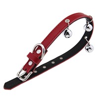 Kalung Hewan Peliharaan Kulit Sapi Berkualitas, Nyaman, Bernapas, dengan Lonceng, Lepas Cepat untuk Anjing dan Kucing Kecil - Retro Elegan Klasik