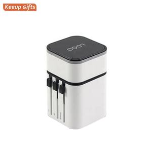 Adaptador de viaje de <span class=keywords><strong>alta</strong></span> <span class=keywords><strong>calidad</strong></span> ajustable, enchufe promocional portátil, <span class=keywords><strong>convertidor</strong></span> universal de viaje con luz, color blanco - Product Image 3