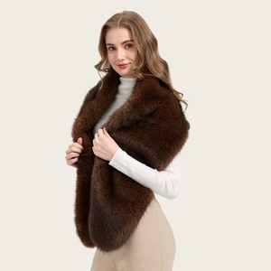 Elegant Faux Fur <strong>Shawl</strong> for Women Soft Faux Fur Stole Scarf Women's Fuzzy <strong>Wrap</strong> for Winter <strong>Weddings</strong> and Daily Fashion - Product Image 4