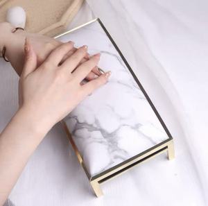 Almohada de Mano Premium Cómoda de Mármol Blanco Personalizada para Uñas con Tapete, Almohada de Mano para Arte de Uñas - Product Image 2