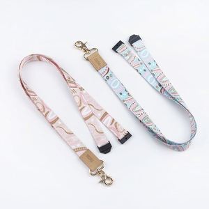 Custom Printed Luxury Neck Strap Key Chain Embossed Leather Breakaway <b>Lanyard</b> - Product Image 1